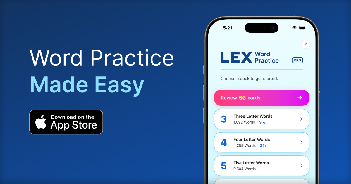 LEX Word Practice — Word Practice Made Easy